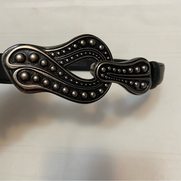 Black Womens Stud Embellished Adjustable Belt - Adjust 24” to 42” - Picture 2 of 8